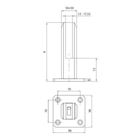Base glass clamp - StroFIX