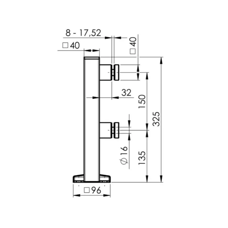 Base glass clamp - StroFIX