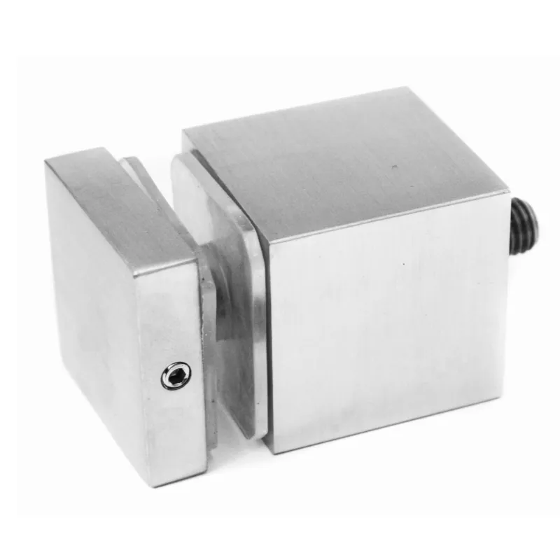 Glass adaptor 40x40, adjustable cover, SS, satin