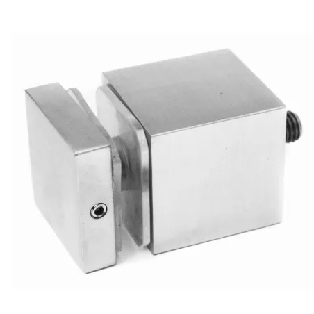 Glass adaptor 40x40, adjustable cover, SS, satin