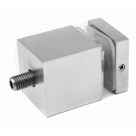 Glass adaptor 40x40, adjustable cover, SS, satin-1