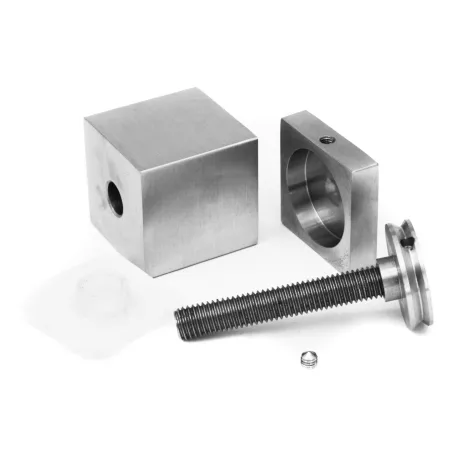 Glass adaptor 40x40, adjustable cover, SS, satin-2