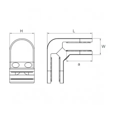 Glass clamp (90°) - StroFIX