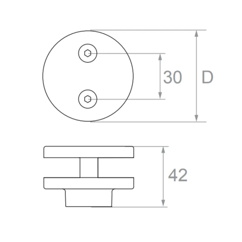 (A) Glass clamp - Middle - Flat - StroFIX
