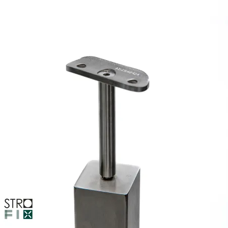 Glass railing system with glass adaptors for a flat surface - 42.4 - StroFIX