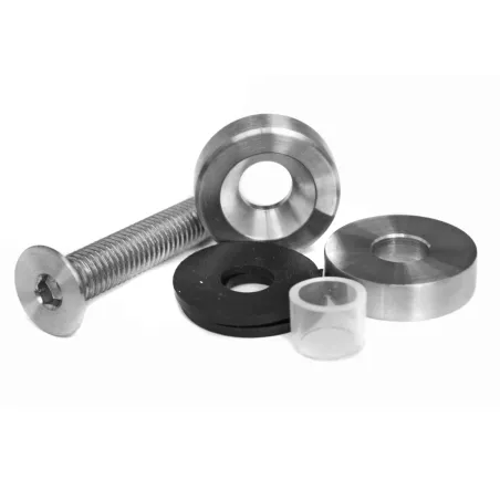 Glass adaptor D30, SS, satin - StroFIX