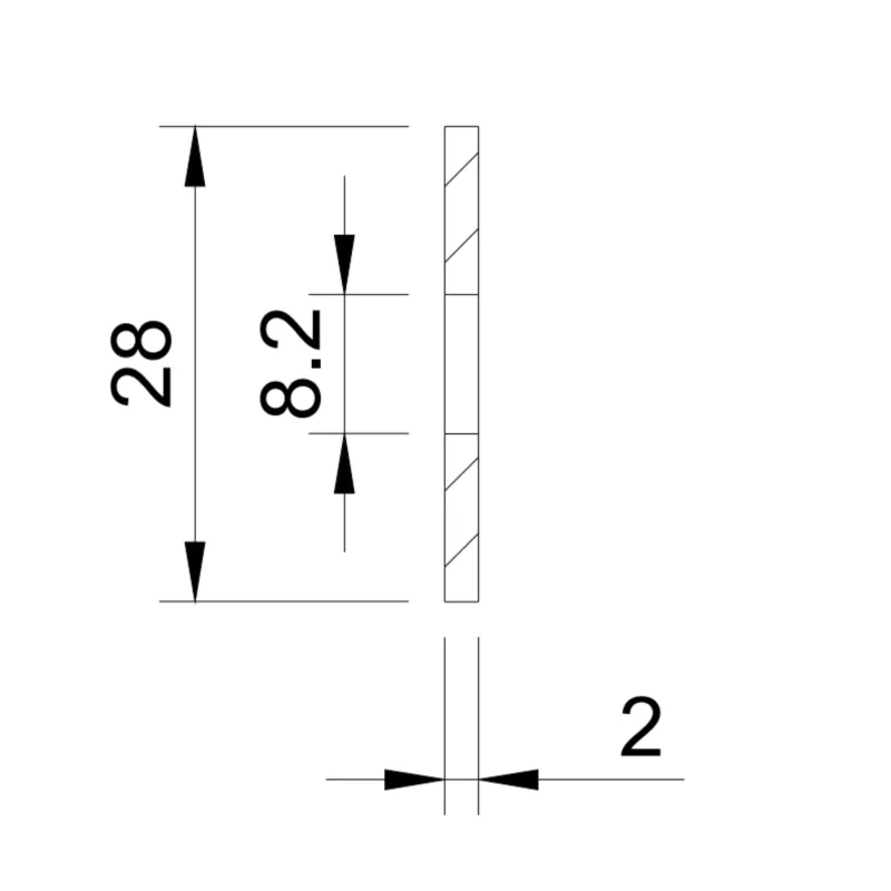Glass adaptor - gasket, D30, Silicone - Strofix