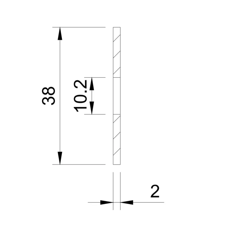 Glass adaptor - gasket, D40, Silicone - Strofix