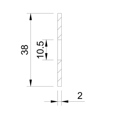Glass adaptor - gasket, 40x40, Silicone - Strofix