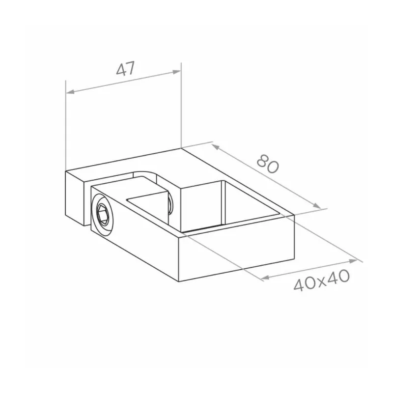 Assembly clamp, 40x40 - Strofix
