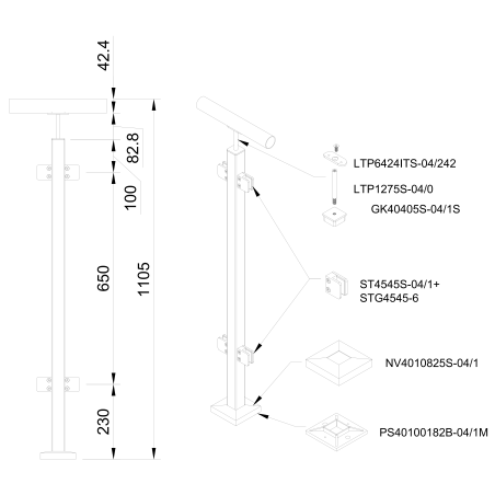 Margu stabiņš, lenterim ø42.4
